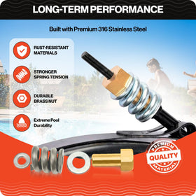 Swimables 316 stainless steel spring kit resists rust for long-lasting use.