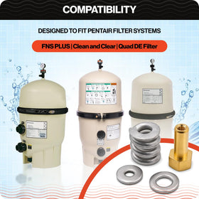 Swimables brass nut and washers set delivers dependable clamp tension for secure connections.