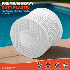 Swimables built-in brass weight helps keep the basket submerged for steady skimming.