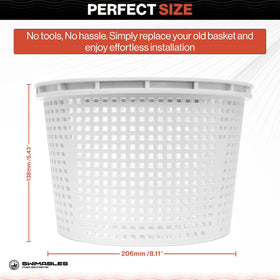 Swimables heavy-duty plastic catches debris, protecting your pump and filter system.