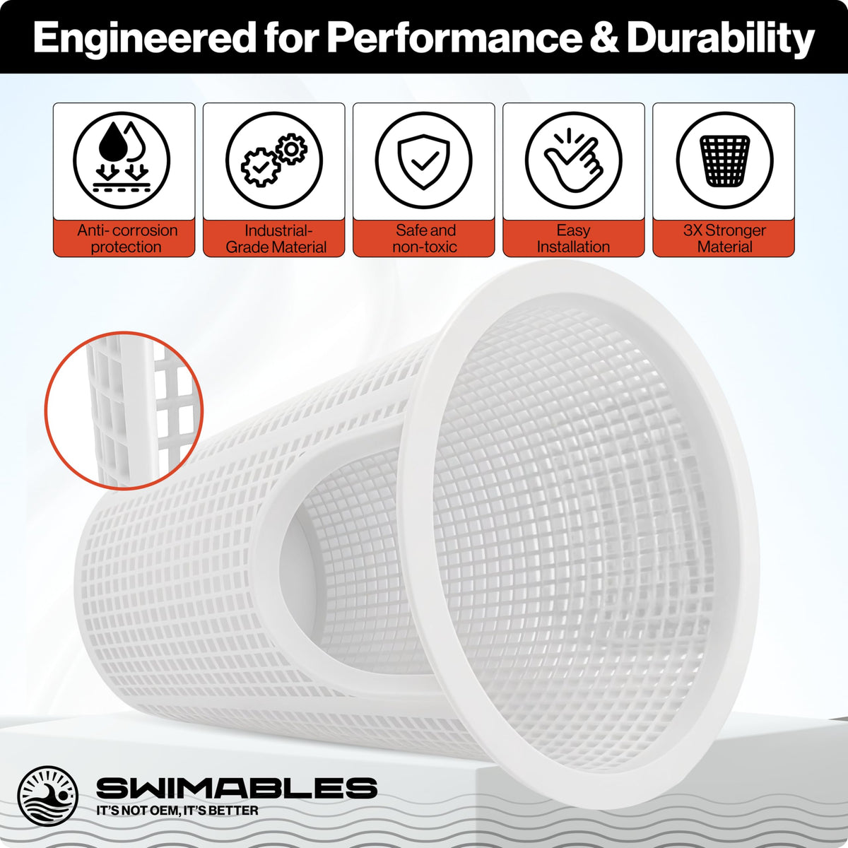 Swimables installation guide view demonstrates easy step-by-step replacement