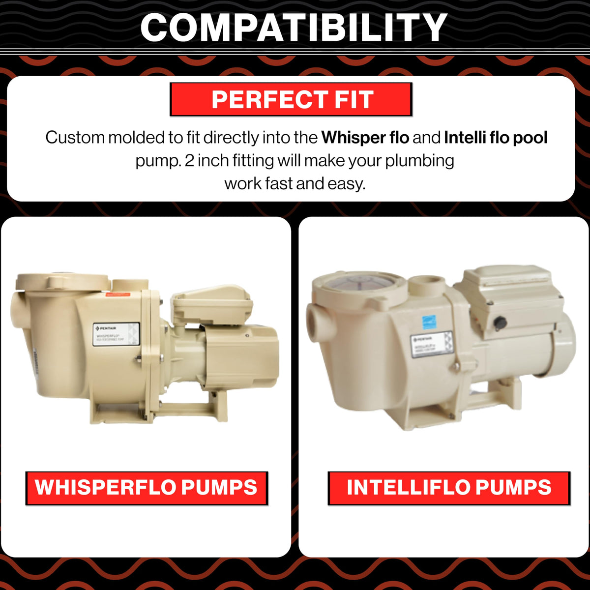Swimables made-in-USA hi-temp union for durable pool connections
