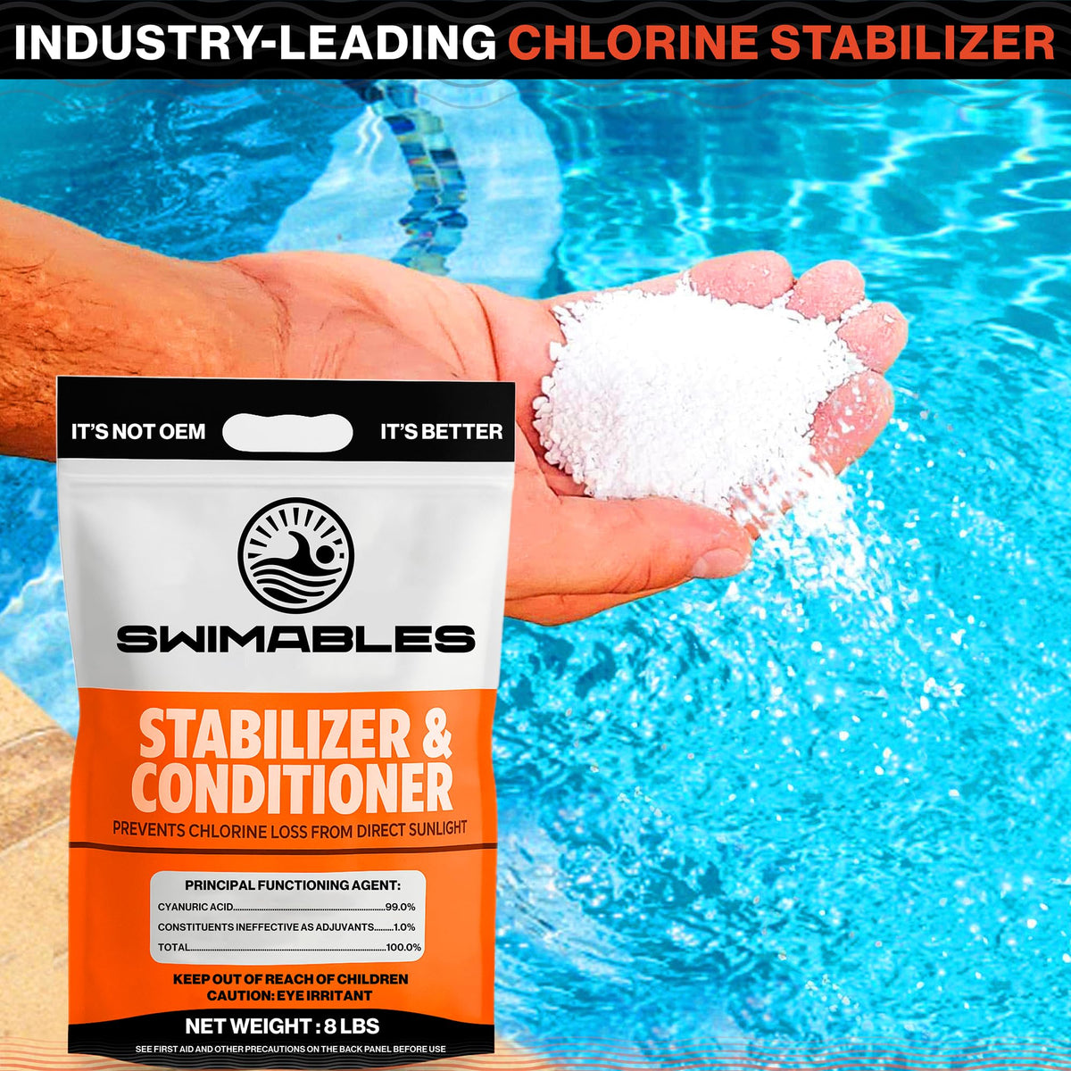 Swimables stabilizer protecting pool surfaces and equipment during balance
