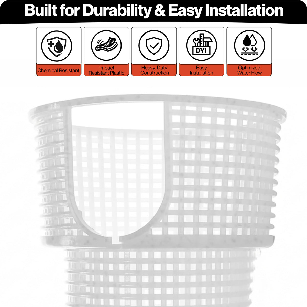 Swimables pump basket with easy installation steps for quick replacement.
