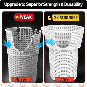 Swimables heavy-duty basket filters debris effectively to protect your system.