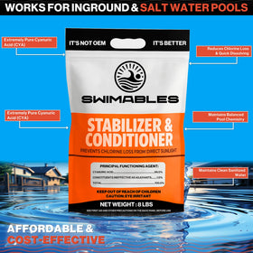 Swimables saltwater stabilizer with UV protection for chlorine longevity