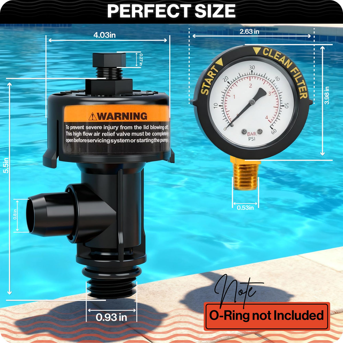 Swimables valve assembly installed on a Pentair pool filter