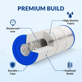 Swimara high-flow pleats reduce backpressure for efficient filtration.
