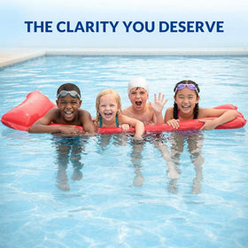 Professional-grade filtration in a backyard pool setting.