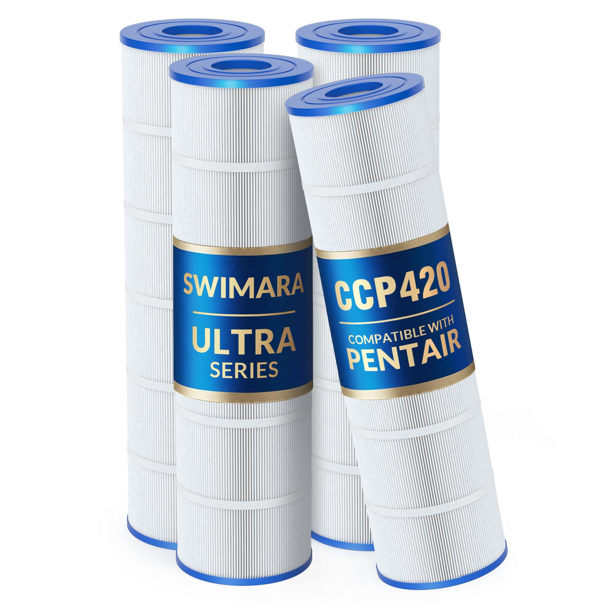 Swimara Ultra 5oz Trilobal filter cartridge for pool filtration capturing fine debris