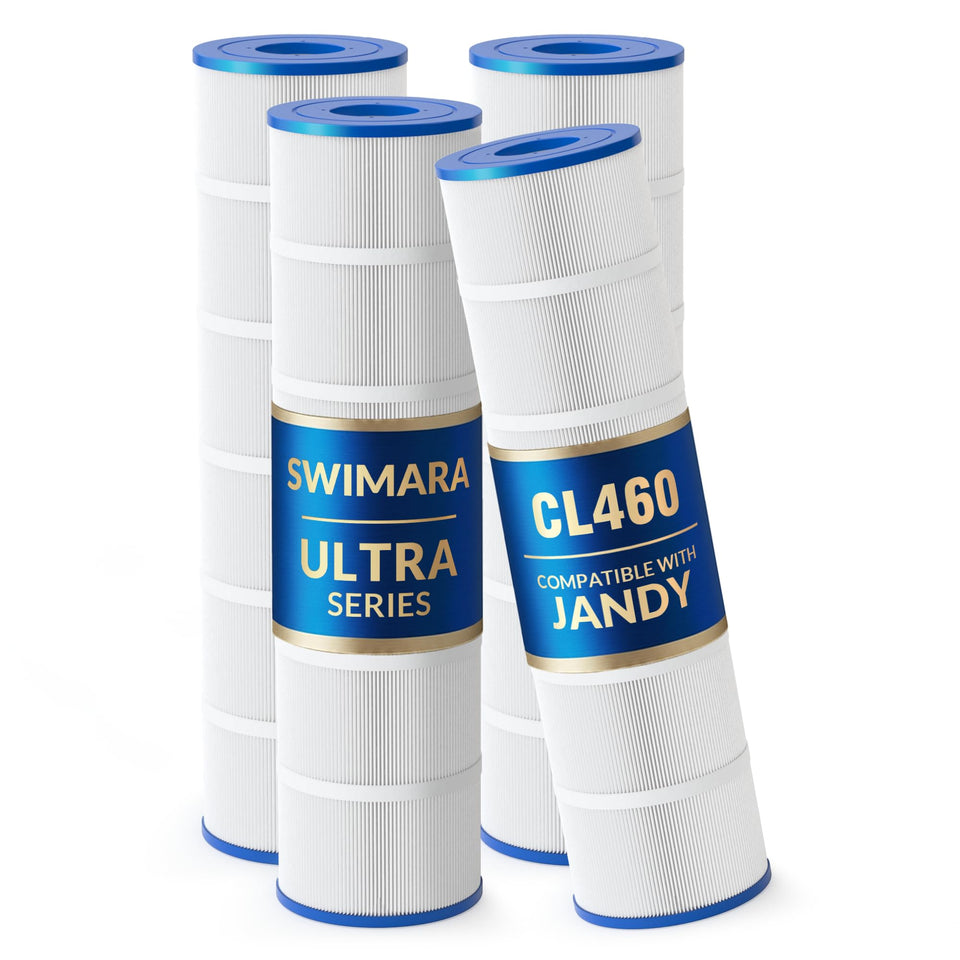 Swimara Ultra 5oz trilobal fabric close-up demonstrating dense filtration for clearer water