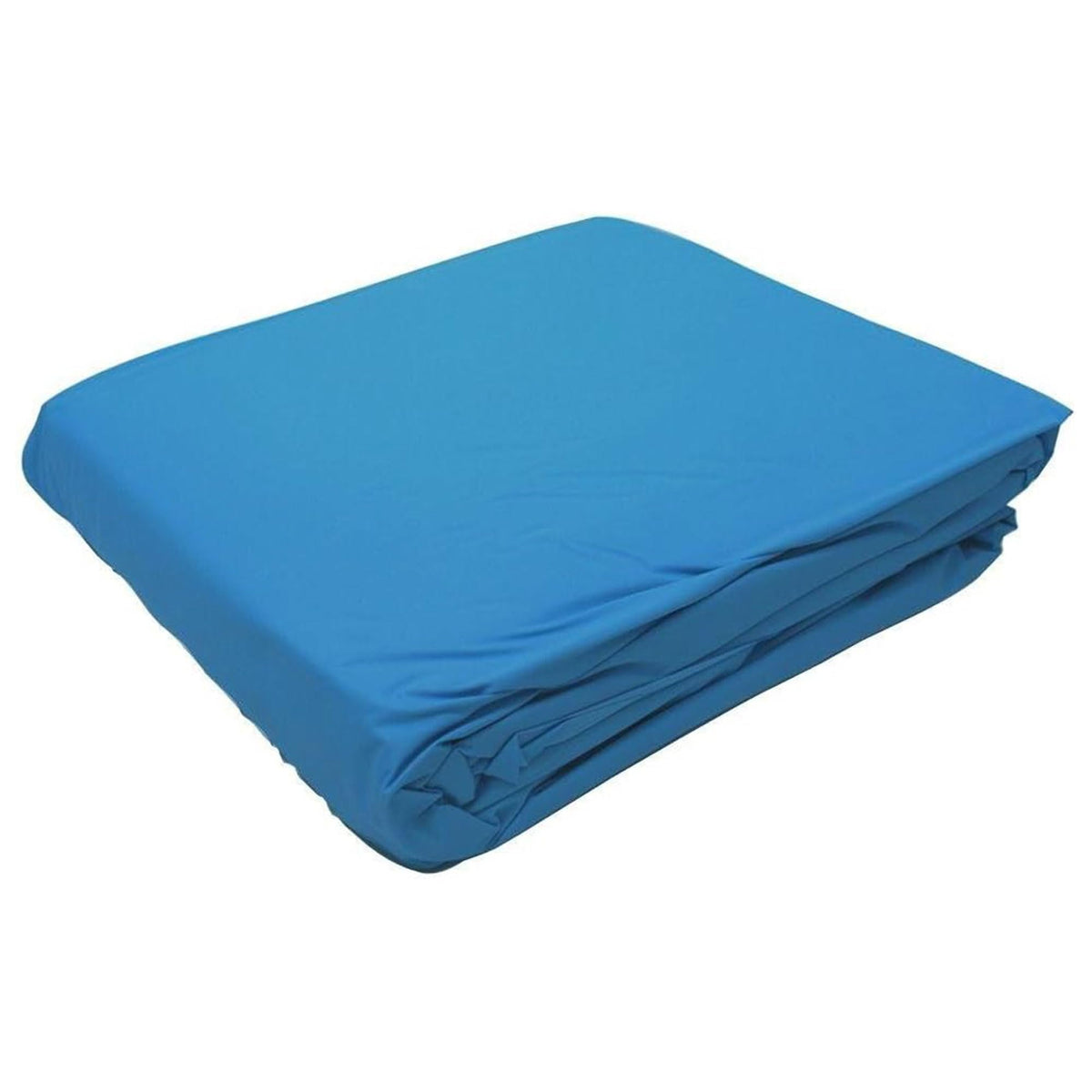 Swimline 24ft round blue overlap liner top-edge shown with long-lasting pool life