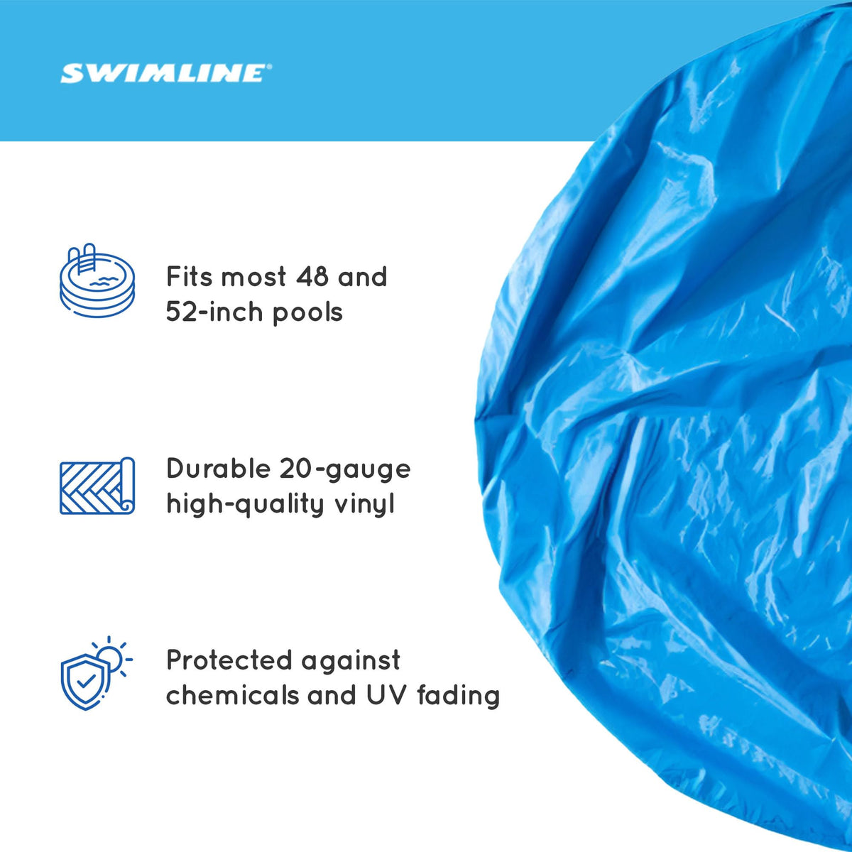 Swimline 24ft round pool liner setup demonstrates easy installation
