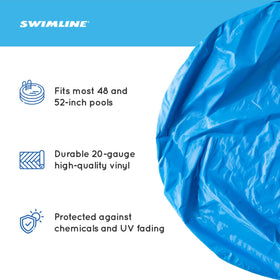Swimline 24ft round pool liner setup demonstrates easy installation