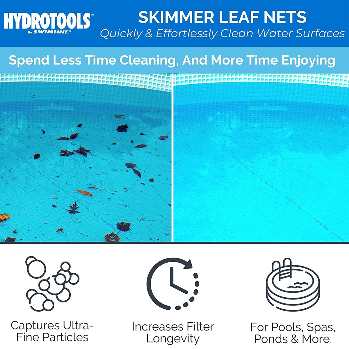 Swimline 8039 21 by 14 inch size enables broad cleaning reach