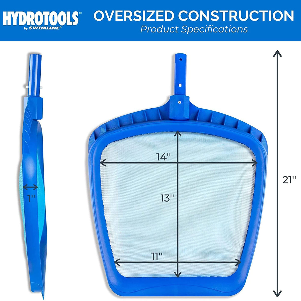 Swimline 8039 integrated handle used as hand-held skimmer