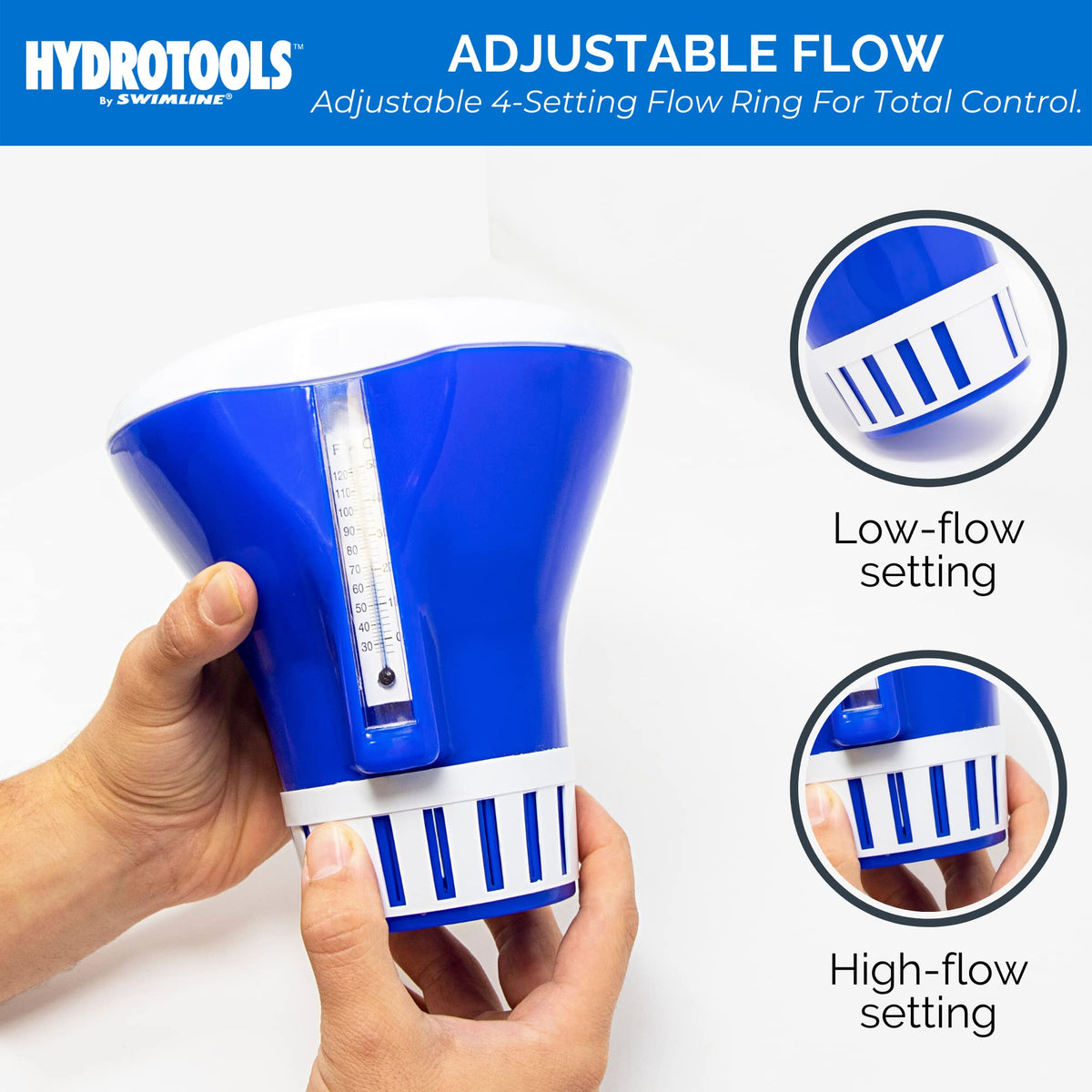 Swimline HydroTools 87400 durable materials resist pool chemicals for long-lasting use.