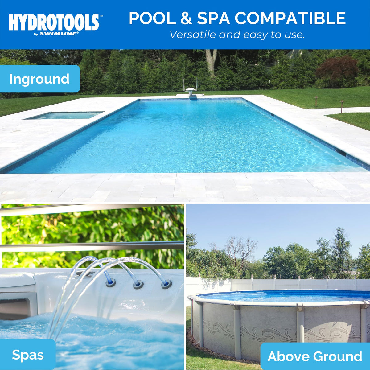 Swimline HydroTools 87400 large-capacity dispenser reduces refills during swimming season.