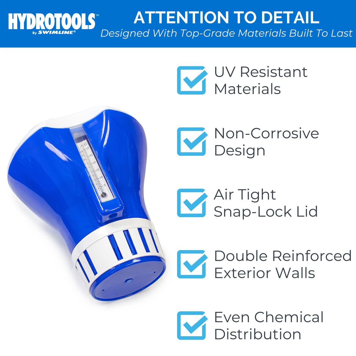 Swimline HydroTools 87400 compatible with most 1–3 inch tablets.