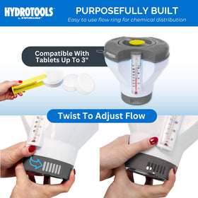 Double reinforced durable material resists pool chemicals and weather