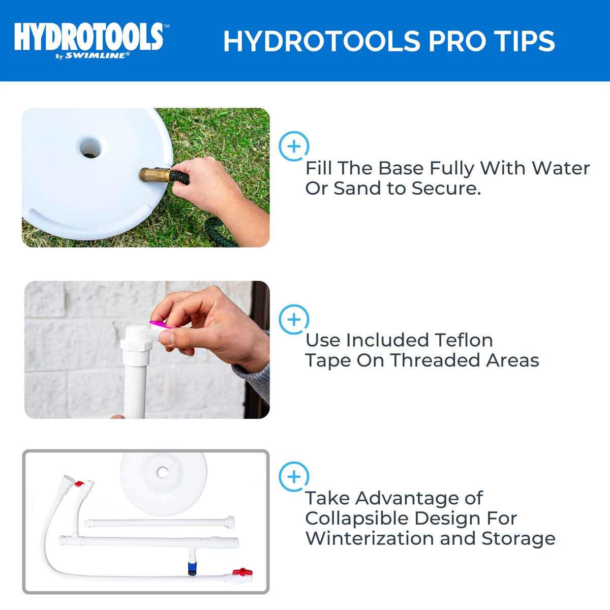 Swimline HydroTools durable PVC construction suitable for outdoors.