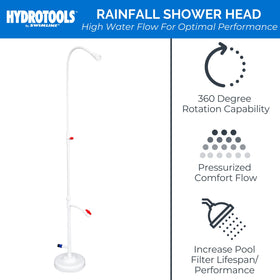 Swimline HydroTools foot wash spigot for easy post-swim cleaning.