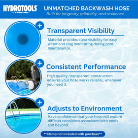 Swimline Hydrotools kink-free design backwash hose ensures smooth water flow.