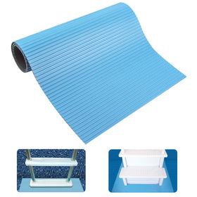 SWIMLINE HydroTools ladder mat under ladder protects pool liner from scuffs.