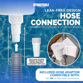 Swimline HydroTools snap-in and removable weir enables quick maintenance.