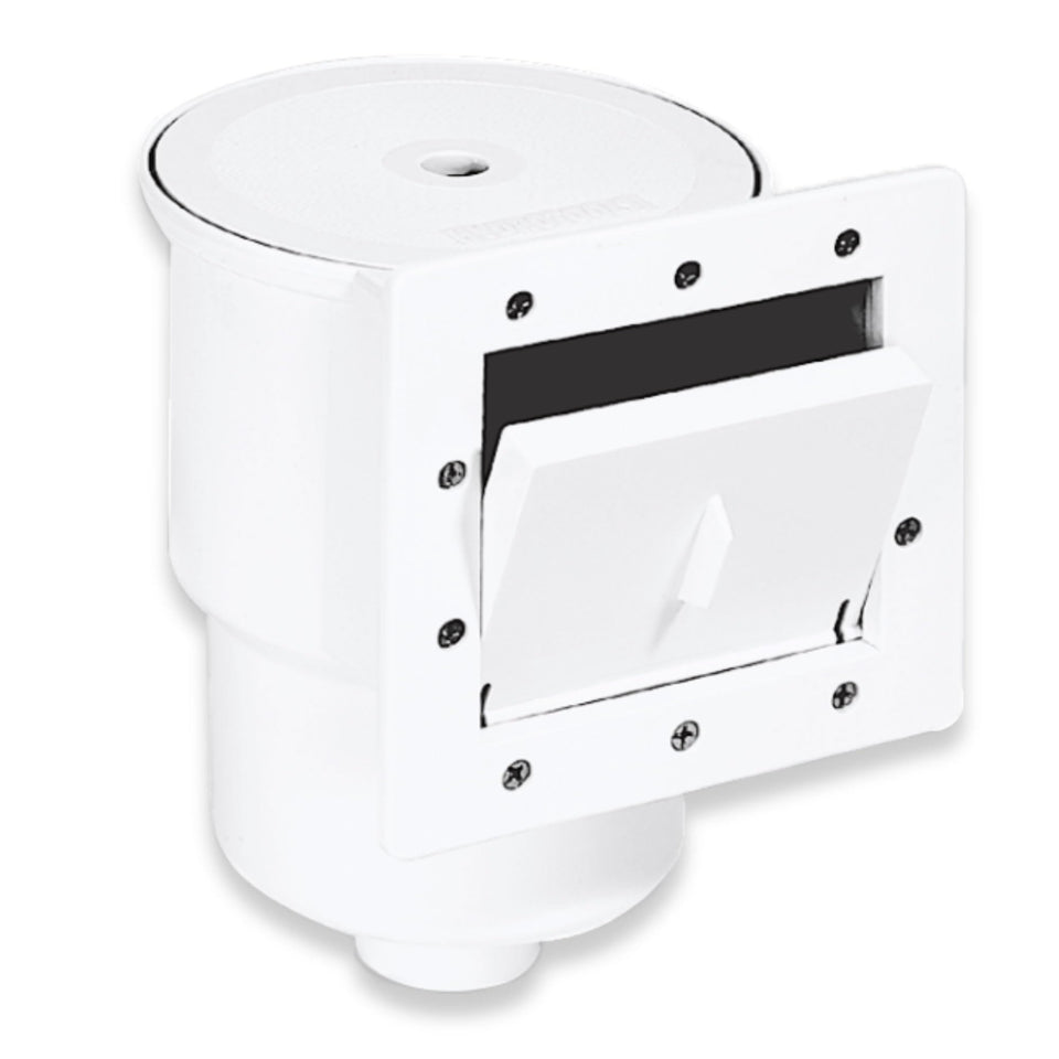 Swimline HydroTools Standard Thru-Wall Skimmer White designed for easy above-ground pool maintenance