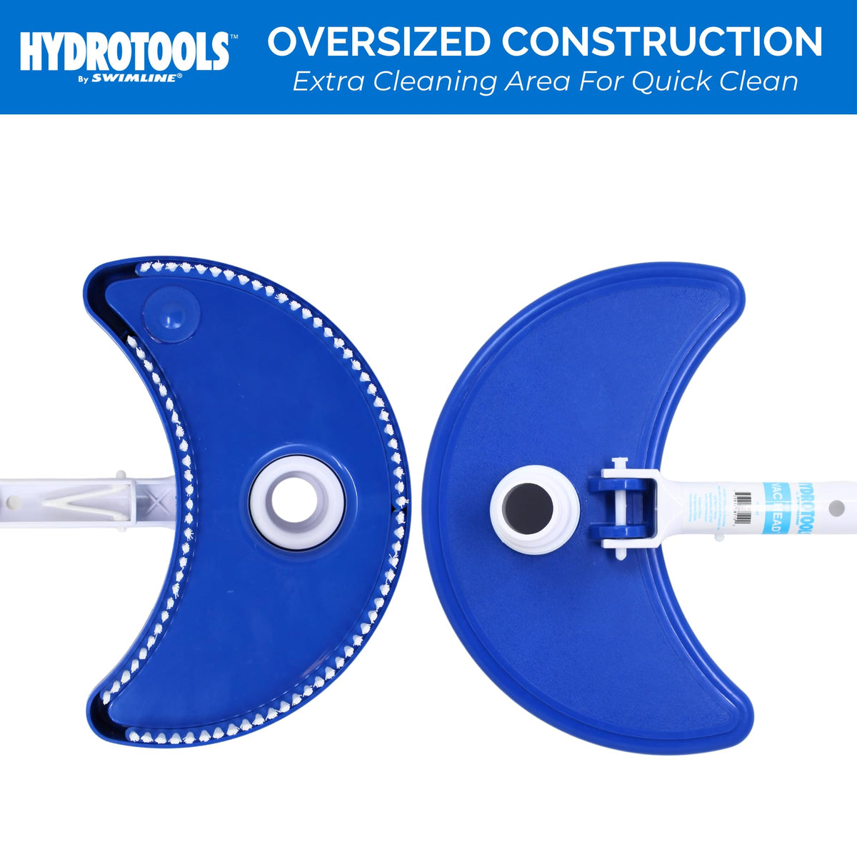 Swimline Hydrotools vacuum head EZ clip pole attachment for easy setup.