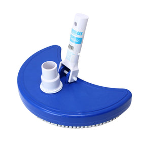 Swimline Hydrotools vacuum head half-moon design for deep, efficient cleaning.