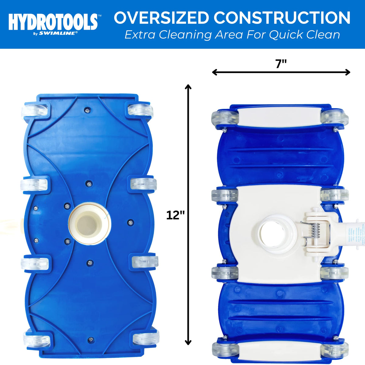 Swimline Hydrotools vacuum head universal hose connector fits 1-1/4 and 1-1/2 inch hoses