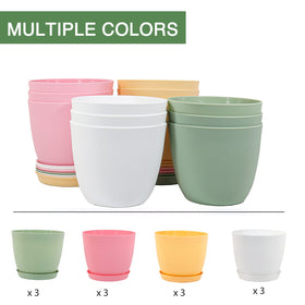 SwinDuck 12-pack plant pots with labels and saucers for easy organization.