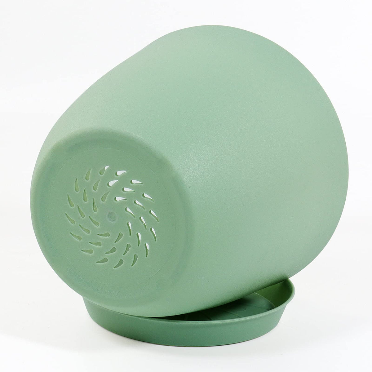 SwinDuck 6-inch white plant pot suitable for shelves and desks.
