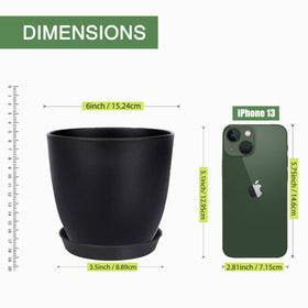 SwinDuck black plastic planters offer easy cleaning and durable use.