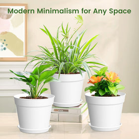 SwinDuck UV-resistant plastic pot in white for indoors and outdoors