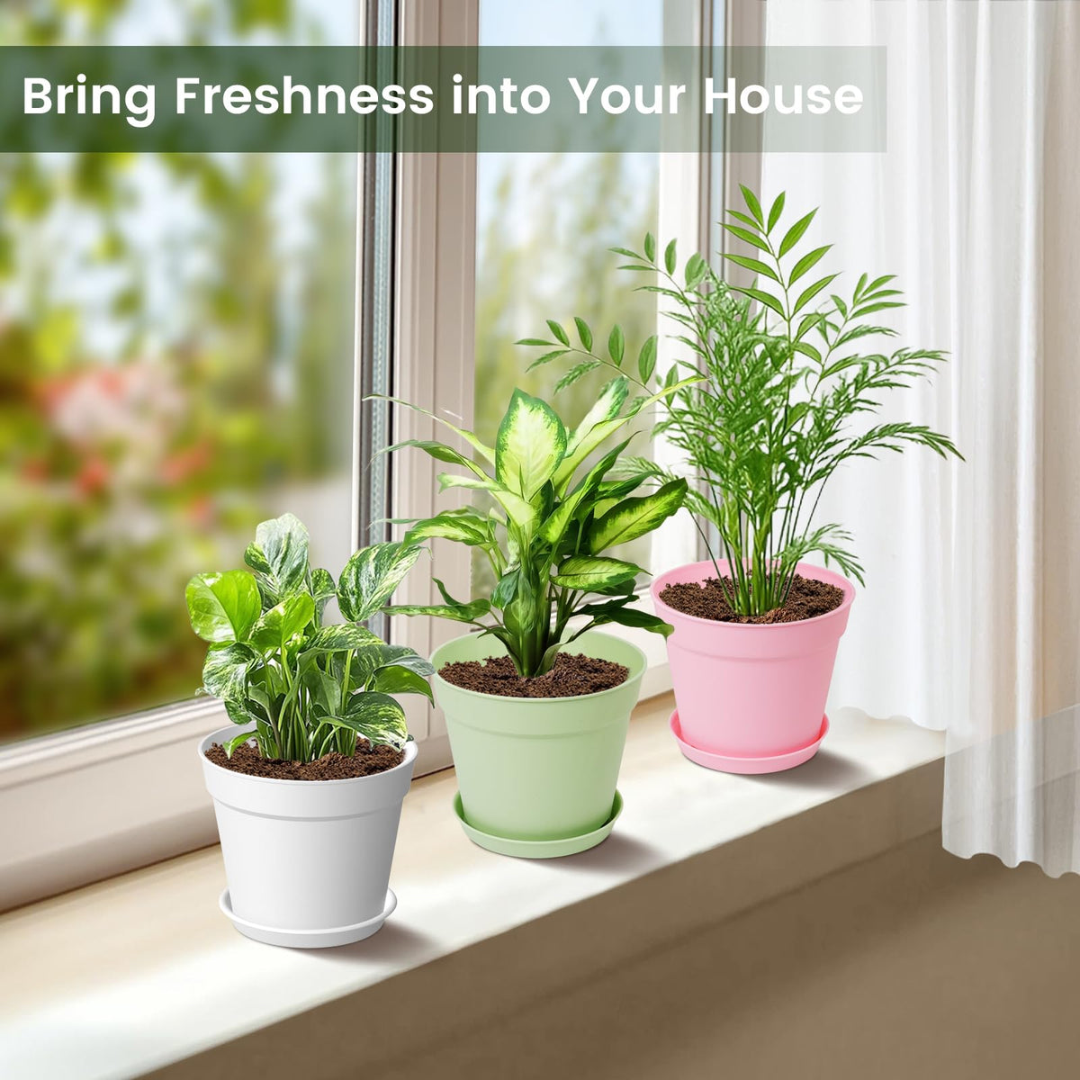 White matte finish SwinDuck pot complements modern homes and gardens.