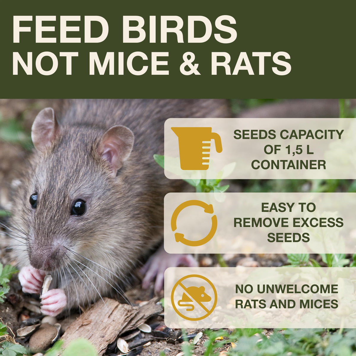 SWISSINNO keeps feeding area tidy by catching spills and waste