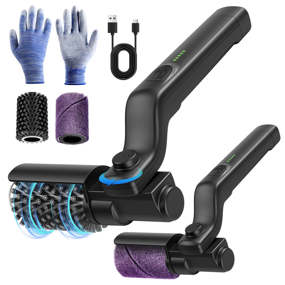 SWITMH electric grill brush with rotating head for fast, even cleaning
