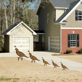 SWNACOR rusty quail family stakes large for eye-catching outdoor display