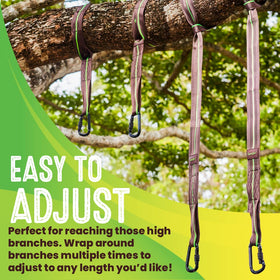 Swurfer industrial-strength straps designed for safe, long-lasting swings.