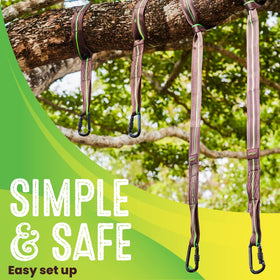 Swurfer strap installation over a branch with easy setup.
