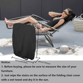 Outdoor folding chair cover shown waterproof for rain protection