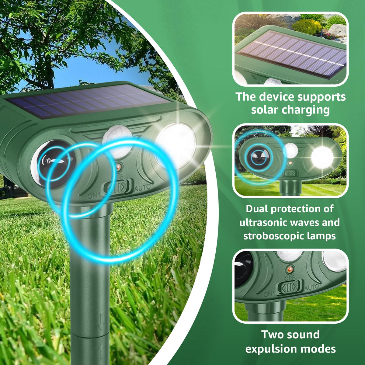 Sxaze 15-second deterrent cycles deliver quick warnings to intruders.