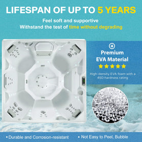 Sxmprail 78160 spa pillow made of durable EVA foam for longevity.