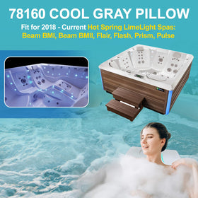 Sxmprail 78160 spa pillow with back clip securing on LimeLight spas.