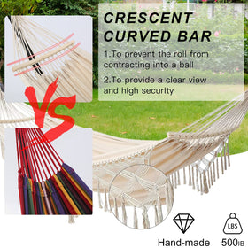 SXSEAGLE double-size hammock suitable for two, perfect for patios and gardens.