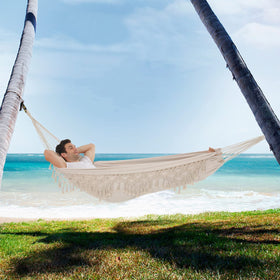 SXSEAGLE wooden ring and frame for secure hammock attachment.
