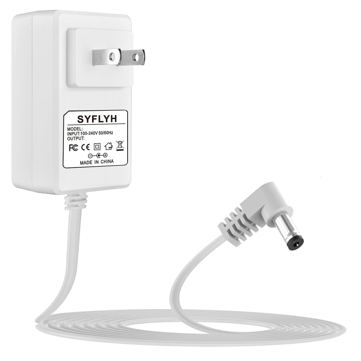 SYFLYH 22.5V charger for STIHL FSA45 front view showing compact, sturdy design for outdoor tools
